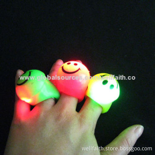 Mini LED Rings for Funny Party Decorations, Made of TPR Material, 40*30*15cm Size